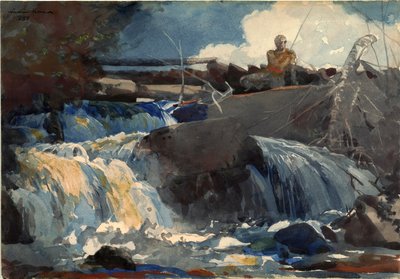 Casting in the Falls by Winslow Homer